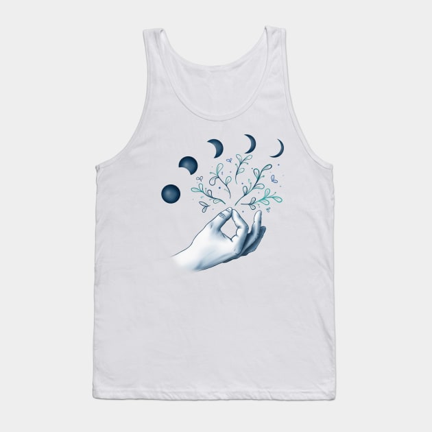 Chin Mudra & Moon Cycle Tank Top by AudreyJanvier